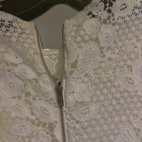 Self-Portrait white Sheath Dress with Long Bishop Sleeves - Picture 3 of 7